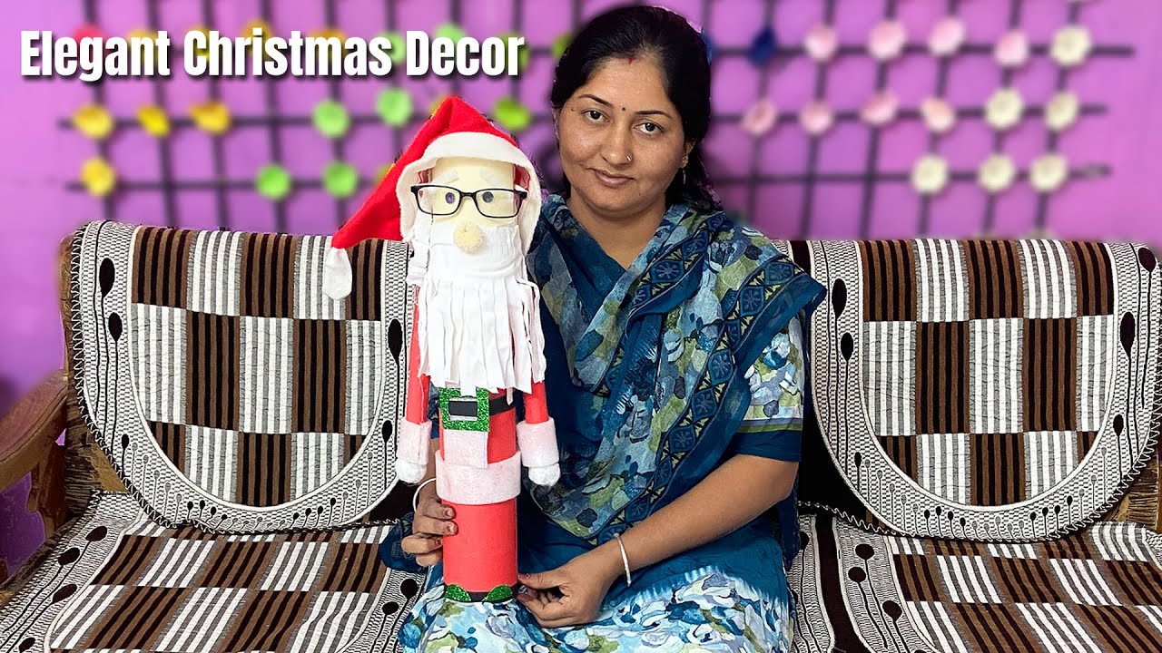 Элегантное рождественское украшение, сделанное своими руками | Простой праздничный декор для дома