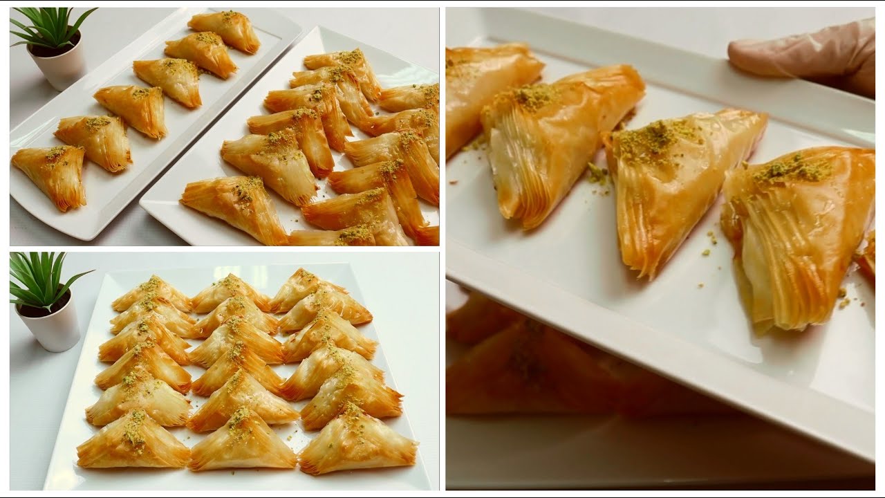 وربات الجلاش بالقشطة البيتي من نص كيلو جلاش هتعملى اكترمن 32 قطعة بقلاوة احسن من محلات الحلواني  🌙🌙😋