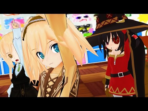 【WAVE】ちび霊夢,ちび魔理沙,ちびアリスでWAVE【東方MMD】