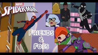 spider marvel cartoon character friends