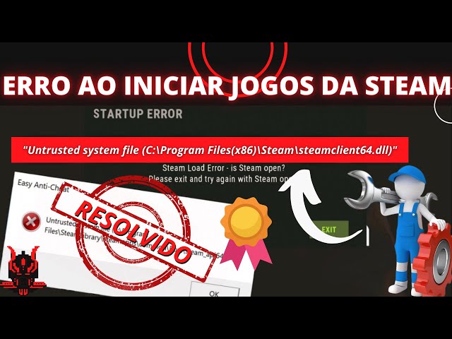 Resolvido Untrusted System File Steamclient64 Dll Como Resolver Erro Ao Iniciar Jogos Da Steam Youtube