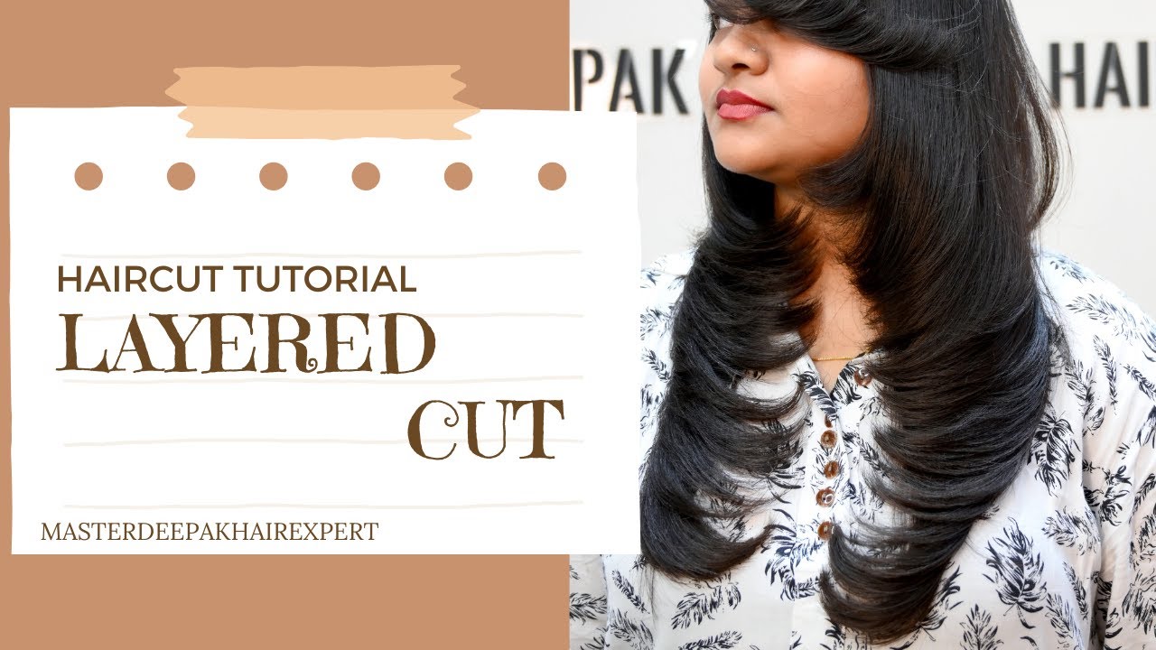 HAIRCUT TUTORIAL advance long layered haircut forward graduation feather cut long layer