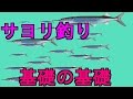【サヨリ釣り】エサ釣りの仕掛け、釣り方　基礎解説