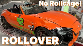 Mazda MX5 ROLLOVER! #mx5 #crash #easteregg