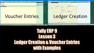Introduction to Voucher Entries and Ledger Creation in Tally ERP 9 Tutorial - Lesson 3