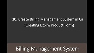 20. Create Billing Management System in C# (Creating Expire Product Form)