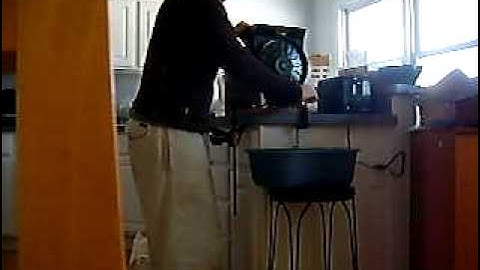 Cracking hazelnuts with the Davebilt nutcracker