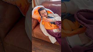 Helping dad to recover from flu. Sleeping like this for hours 🧡 #dragonandme #reptile #iguana #pet