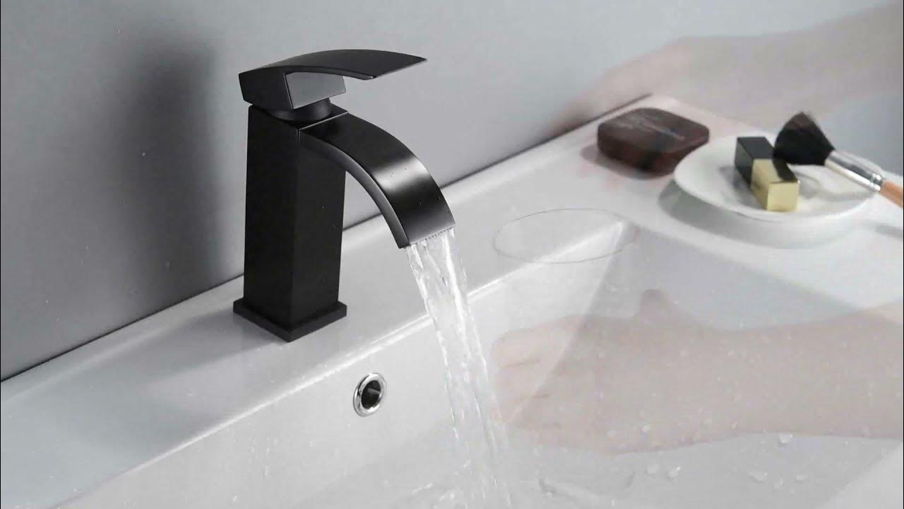 sumerain 3 hole bathroom sink faucet black finish