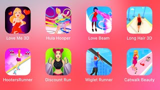 Long Hair 3D,Hooters Runner,Discount Run,Wiglet Runner,Catwalk Beauty,Android ios gameplay screenshot 1