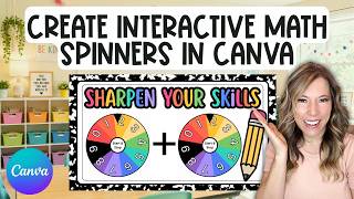 Create Interactive Math Number Spinning Wheels for Games and Review in Canva for Your Classroom