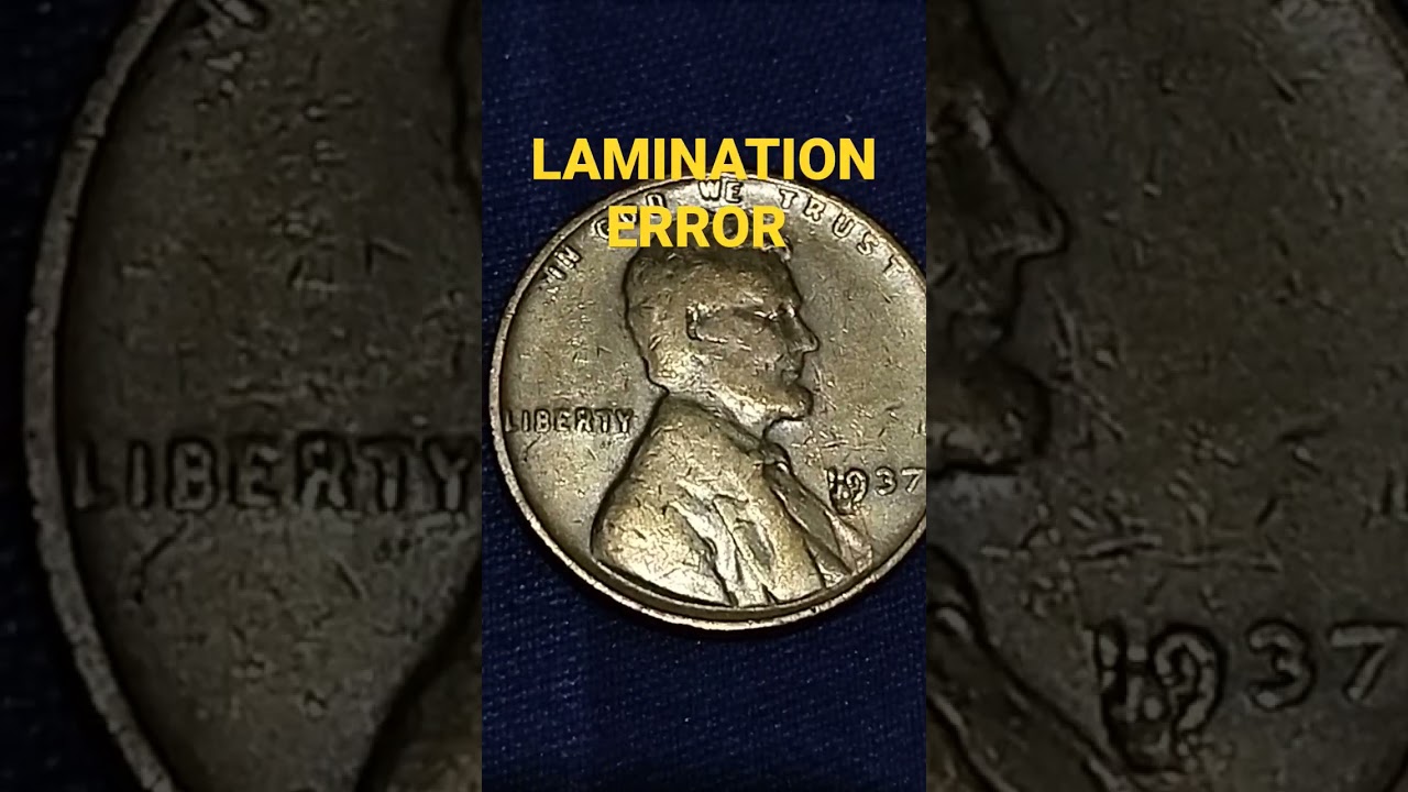1937 WHEAT CENT/ LAMINATION ERROR