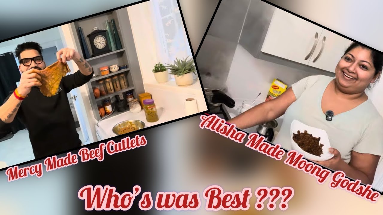 Who’s was Best ??? Made Beef Cutlets & Moong Godshe❤️🥰