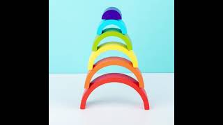 Montessori Wooden Rainbow Blocks
