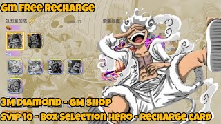 One Piece Pocket Incoming - Free Svip 10 - Box Selection Crew - 3M Diamond - Free Recharge
