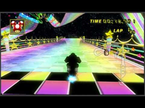 Mario Kart Wii Explosives Rainbow Road Moon Jump Tutorial