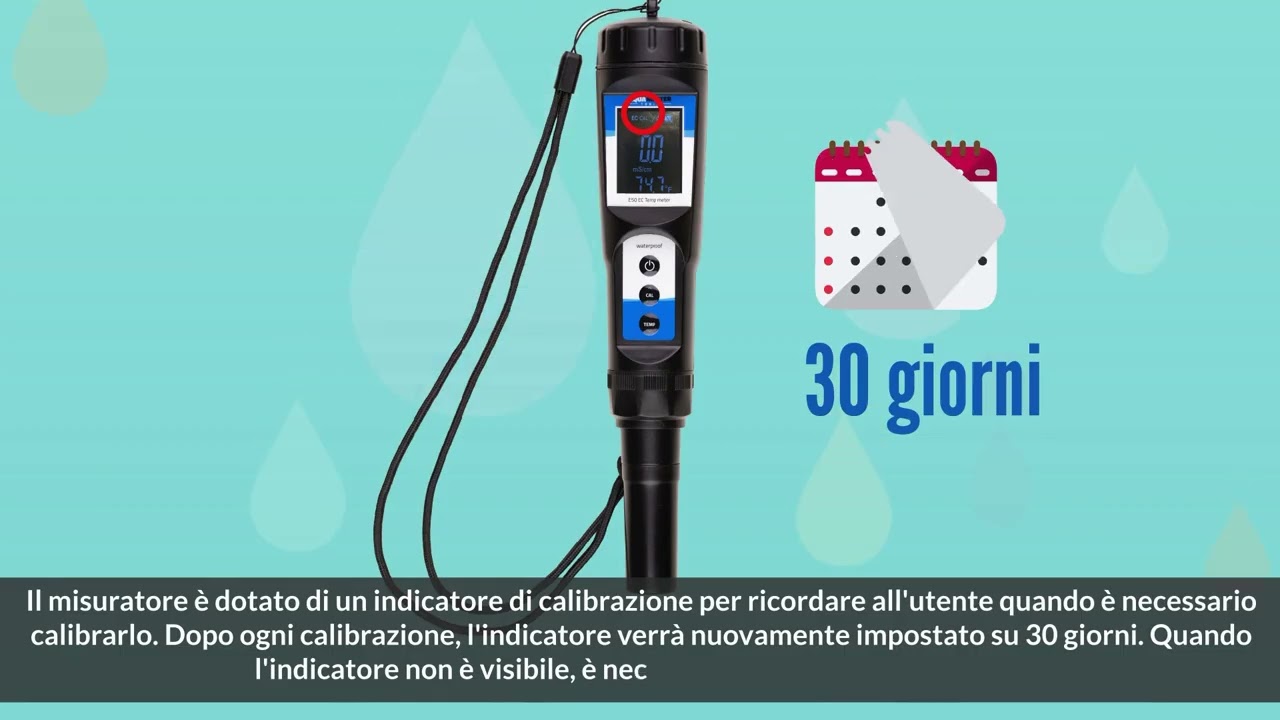 Aqua Master Tools E50 pro2 EC Temp Meter Italian