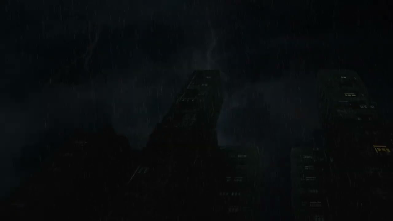 Calming Epic Rainstorm | Thunder & Rainfall White Noise for Stress Relief and Deep Sleep