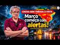 Março começa com alertas no clima: chuva sem trégua no radar