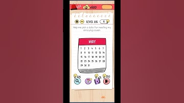 Brain test level 335 solution / help me pick a date for meeting my annoying cousin.