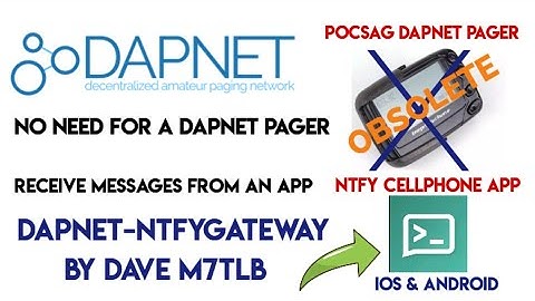 Dapnet - Pocsag Pager Is Now Obsolete - Dapnet NTFY Gateway  By Dave M7TLB Ham Radio Pager Network
