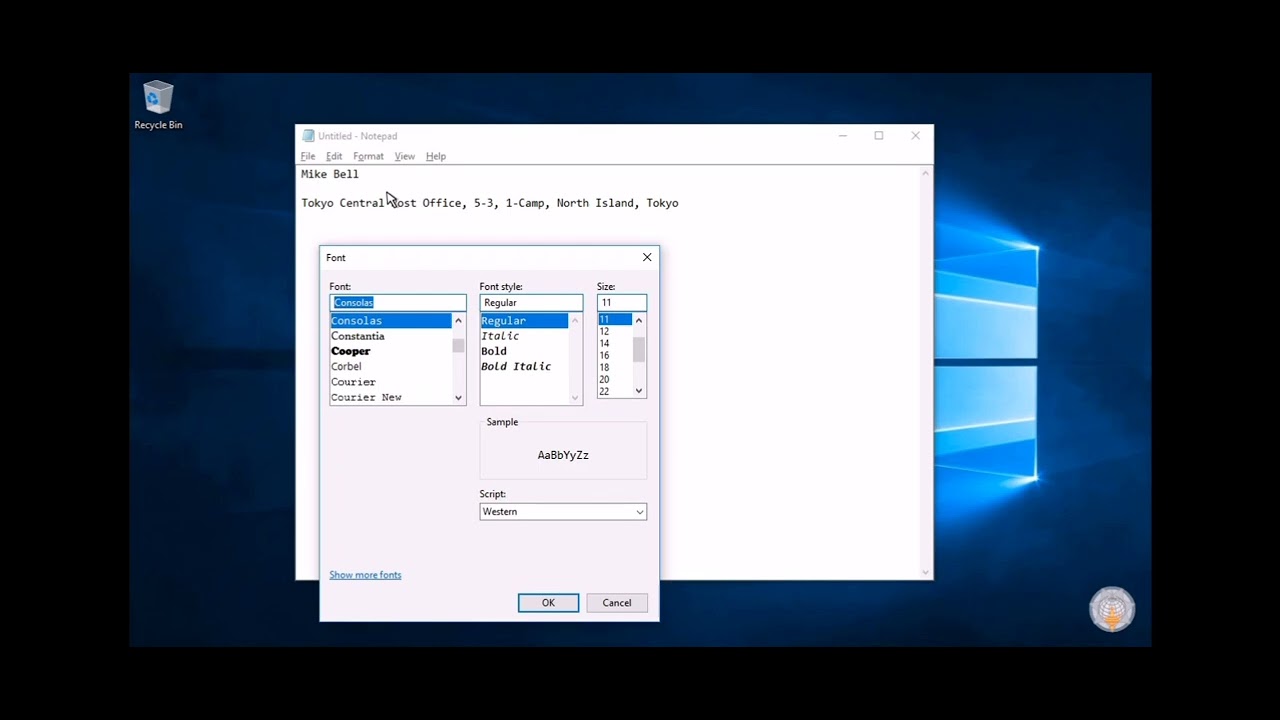 Using a Notepad file to type & edit plain text in it - YouTube