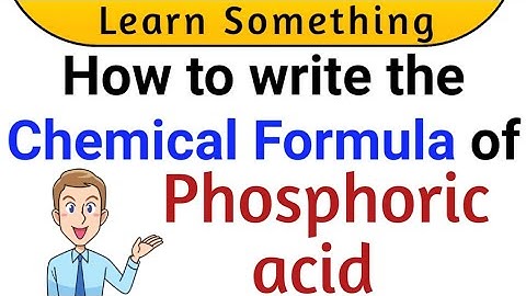 How to  write the Chemical Formula of phosphoric acid || chemical formula of phosphoric acid