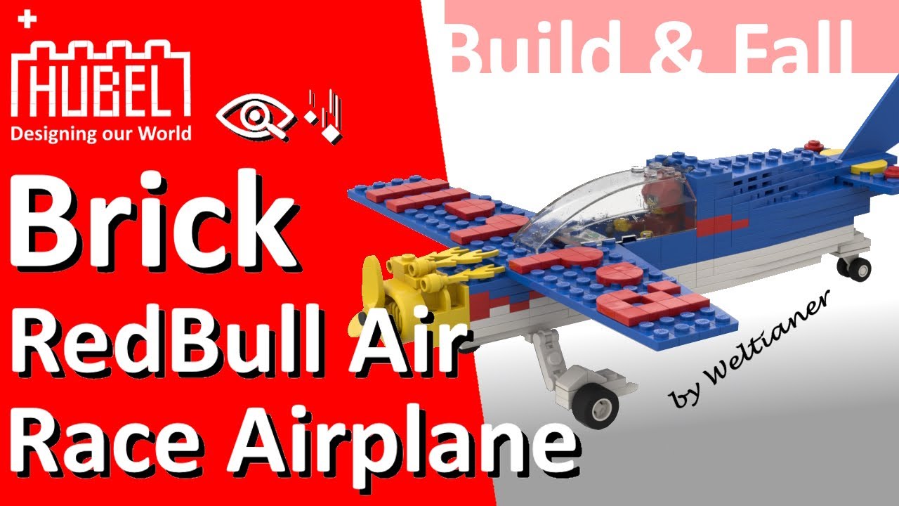 Weltianer Desined Bricks RedBull Air Race Airplane (Build & Fall) - YouTube