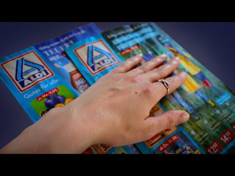 ASMR ALDI PROSPEKTE 😴  PAPER SOUNDS (KNISTERN), PAGE TURNING, SANFTES STREICHEN ÜBER PAPIER 🤚🏽