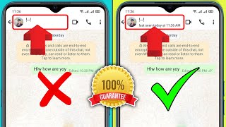 Fix Whatsapp Last Seen Not Showing  Whatsapp Last Seen Problem  Whatsapp Online Not Show