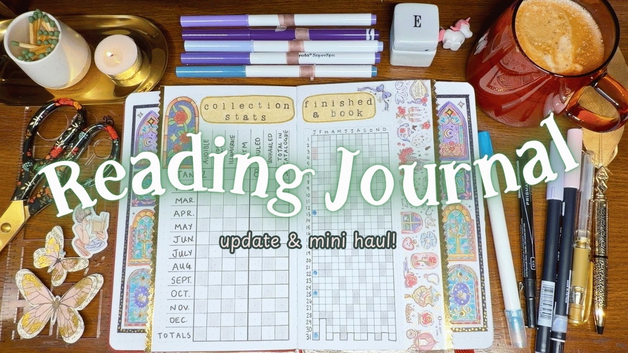 READING JOURNAL UPDATE 🌙✨ New spreads, printables, mini book reviews & a little stationery haul!