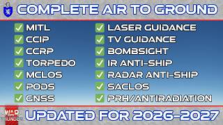 Warthunder Complete Air To Ground Weapon Guide (2026-2027)