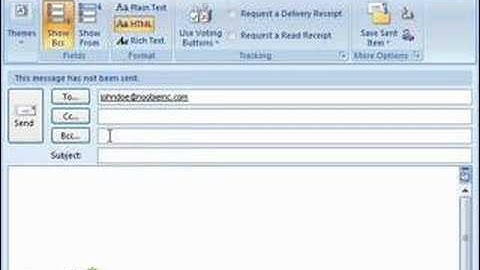 Using the BCC field in Microsoft Outlook 2007