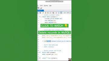 Master the DELETE Statement in MySQL: Clean Up Your Database Like a Pro! | #shorts #mysql