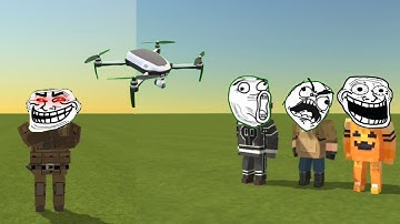 Trolling Players with drone | Simple Sandbox 2 part 2