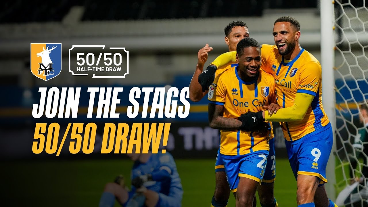 Stags 50/50 Draw – Support Mansfield Town & Win | Enter at Stags5050.com