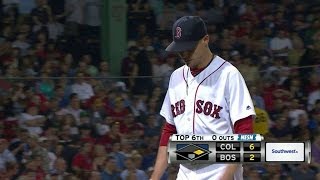 COL@BOS: Buchholz exits the game in the 6th