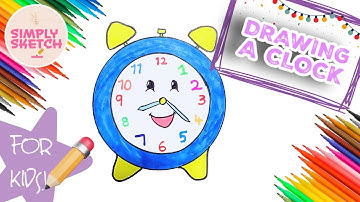 How to draw a clock  | Simply sketch  #drawing  #clock #time #alarm  #howtodraw