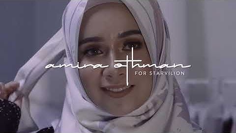 Hijab Tutorial: Printed Matte Satin Shawl by Amira Othman