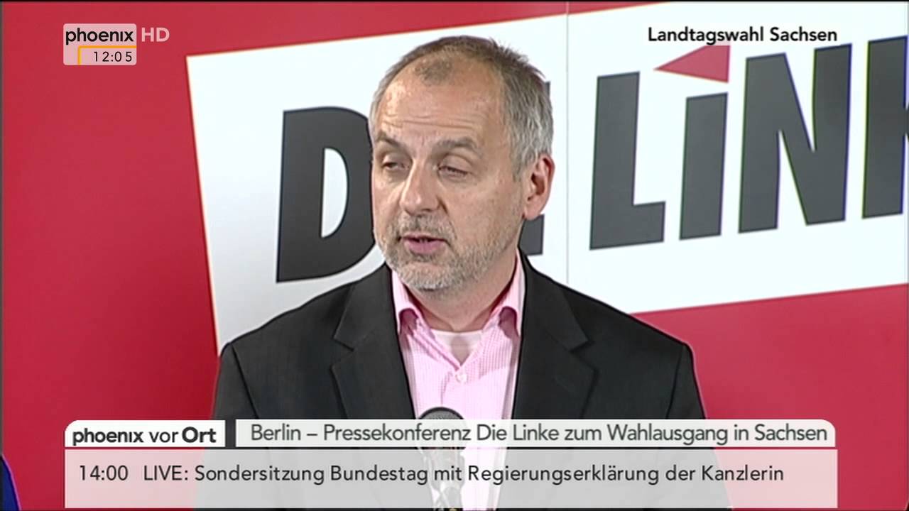 Landtagswahl Sachsen: Pressekonferenz der Linken zum Wahlergebnis am 01.09.2014