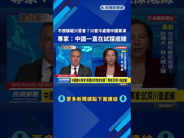 中國圍台軍演「試探美國態度」？ 歐盟譴責：加劇兩岸緊張－民視新聞