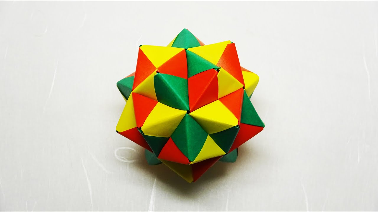 Icosaedro estrellado de origami ( 3 colores ) / Origami Modular 2020