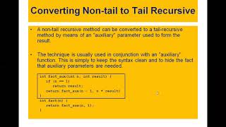 Tail Recursion