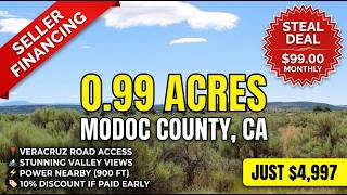 1 Acre Near Ponds Lodge in Modoc County CA For Sale Seller Financing Available 24059