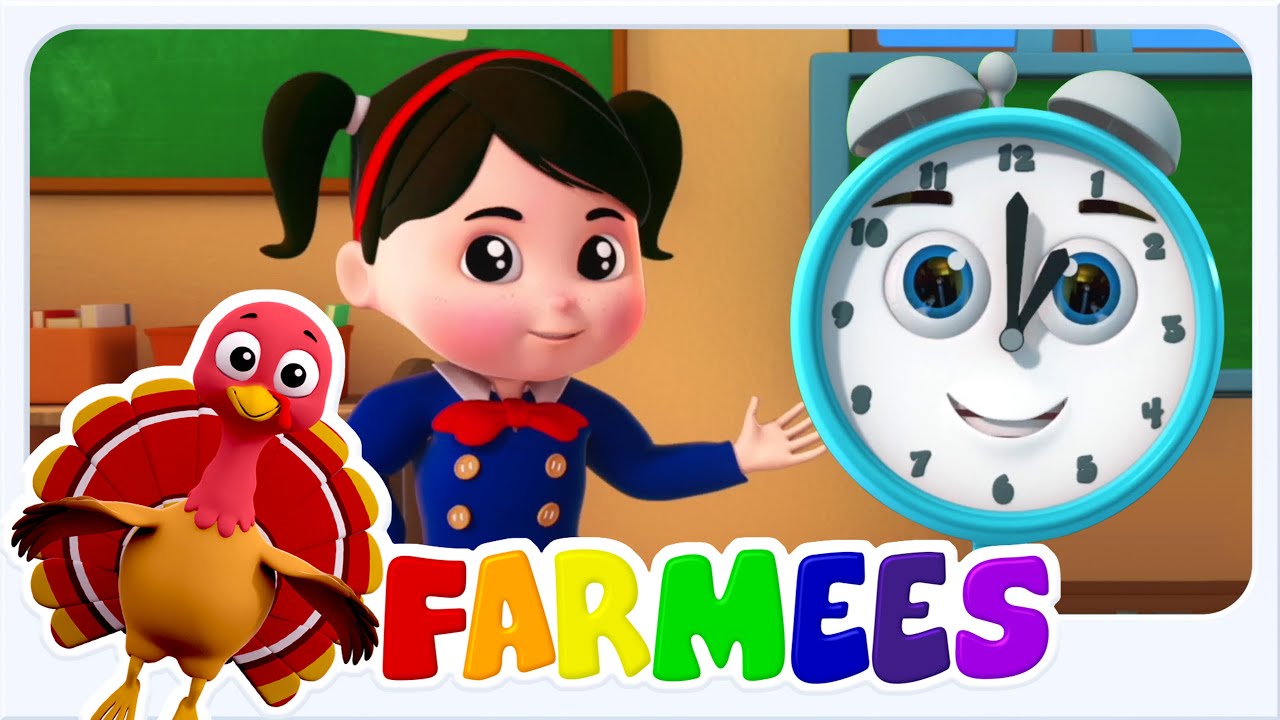Sag Mir Die Uhrzeit Lernvideo | Mehr Mitsingen für Babys auf Deutsch - Farmees