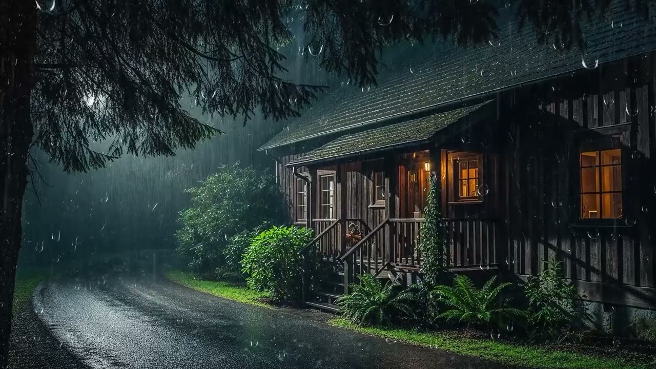 Fall Asleep in 3 Minutes - Heavy Rain & Powerful Thunder Sounds at Night to Fall Asleep Instantly