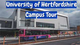 University of Hertfordshire (College Lane Campus) Tour - Student Accommodation, Buildings, Library.