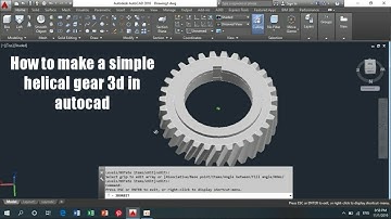 Autocad tutorial How to make a  helical gear 3D in autocad
