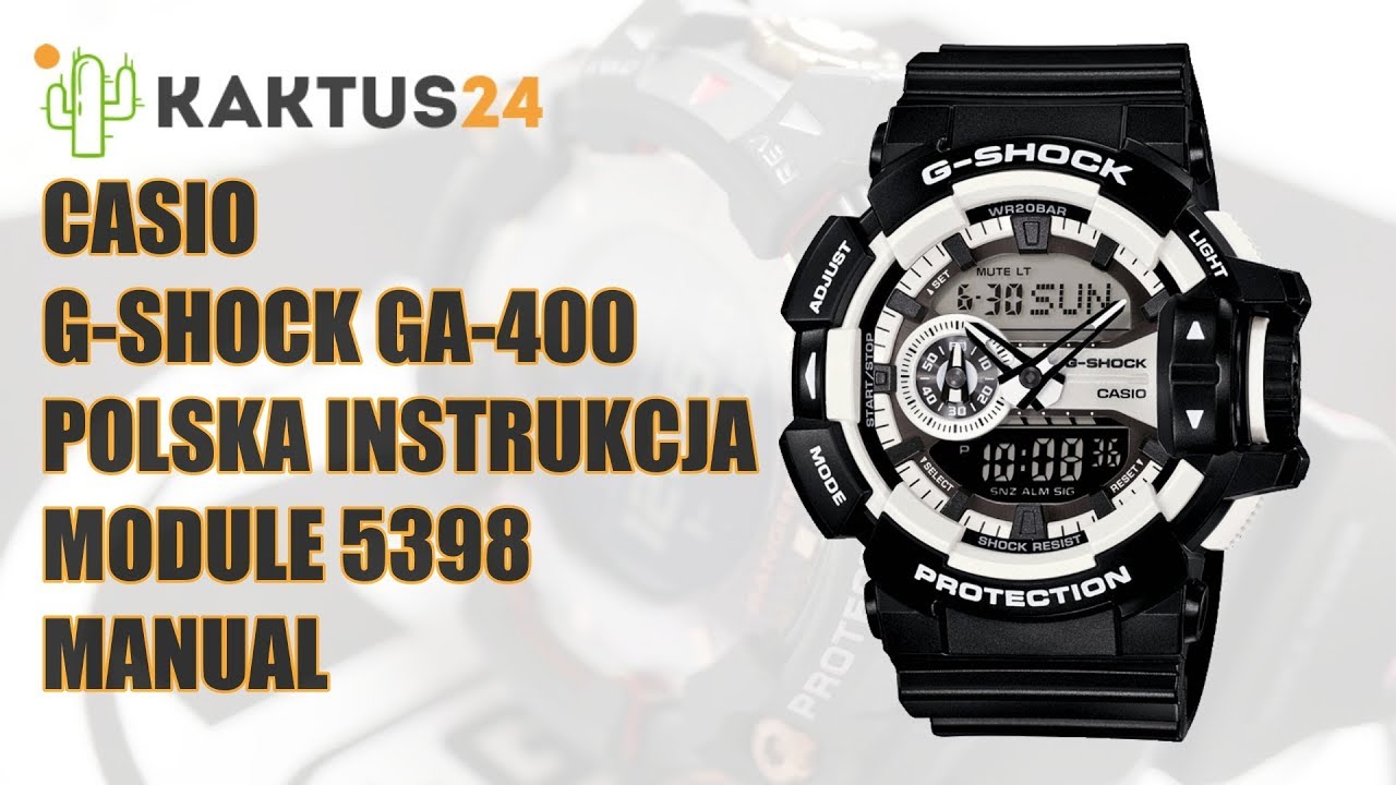 Oryginalny Zegarek Casio G Shock GA 400 1B Szary Oryginalny Zegarek Casio G Shock GA 400 1B Szary