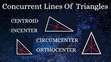 CONCURRENT LINES of a Triangle.CENTROID, INCENTER, CIRCUMCENTER & ORTHOCENTER -GRADE 7 Amazing Maths